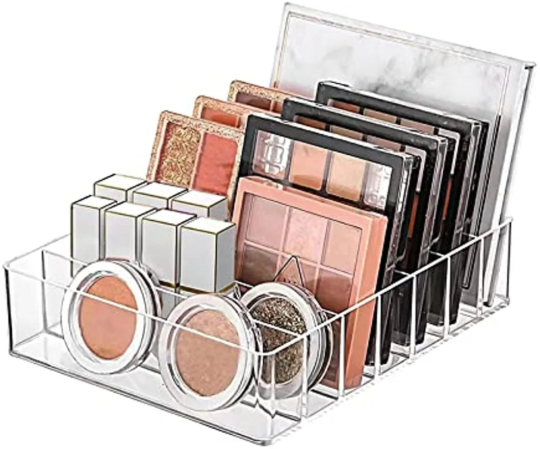 Eyeshadow Palette Makeup Organizer BPA Free 7 Section Divided Vanity Holder for Drawer Bathroom Counte Cosmetics Storage